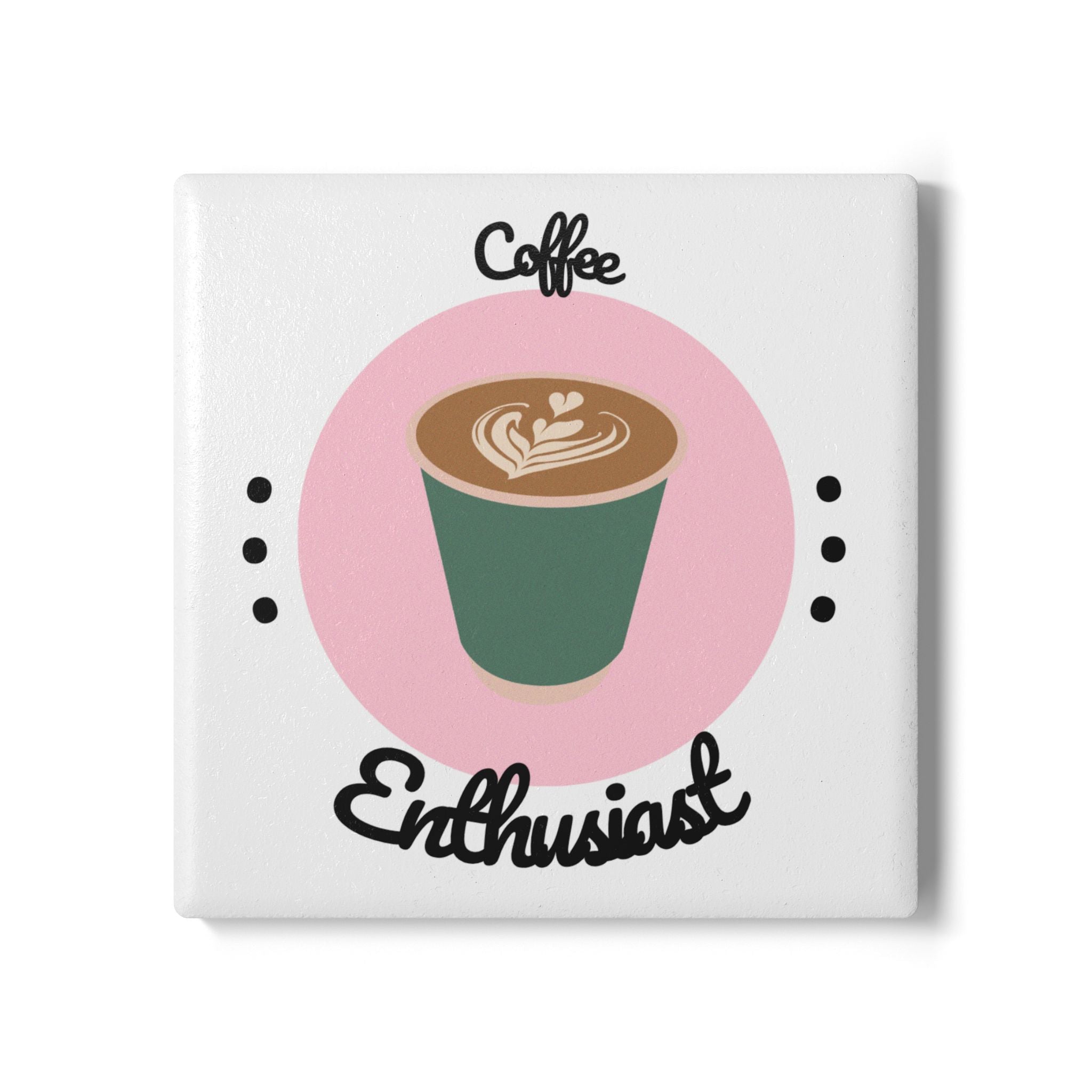 Coffee Enthusiast Ceramic Coaster - Coffee Cup Coaster for Home Decor