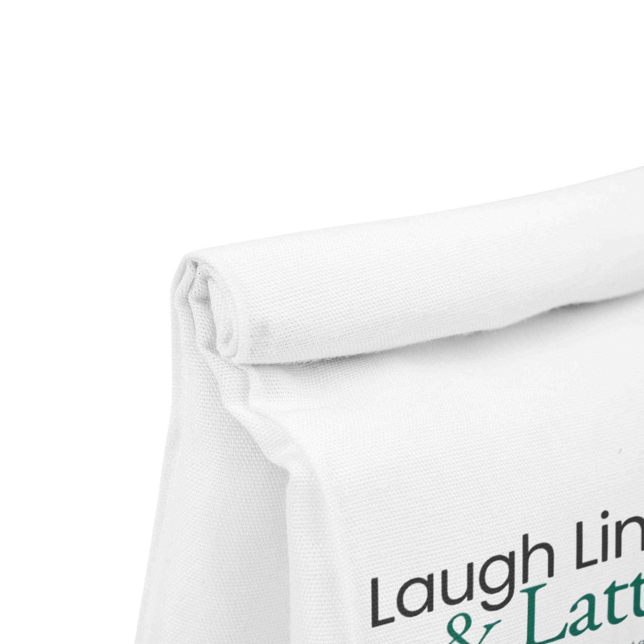 Funny Lunch Bag - Laugh Lines & Lattes, Eco-Friendly, Gift for Coffee Lovers, School Lunch