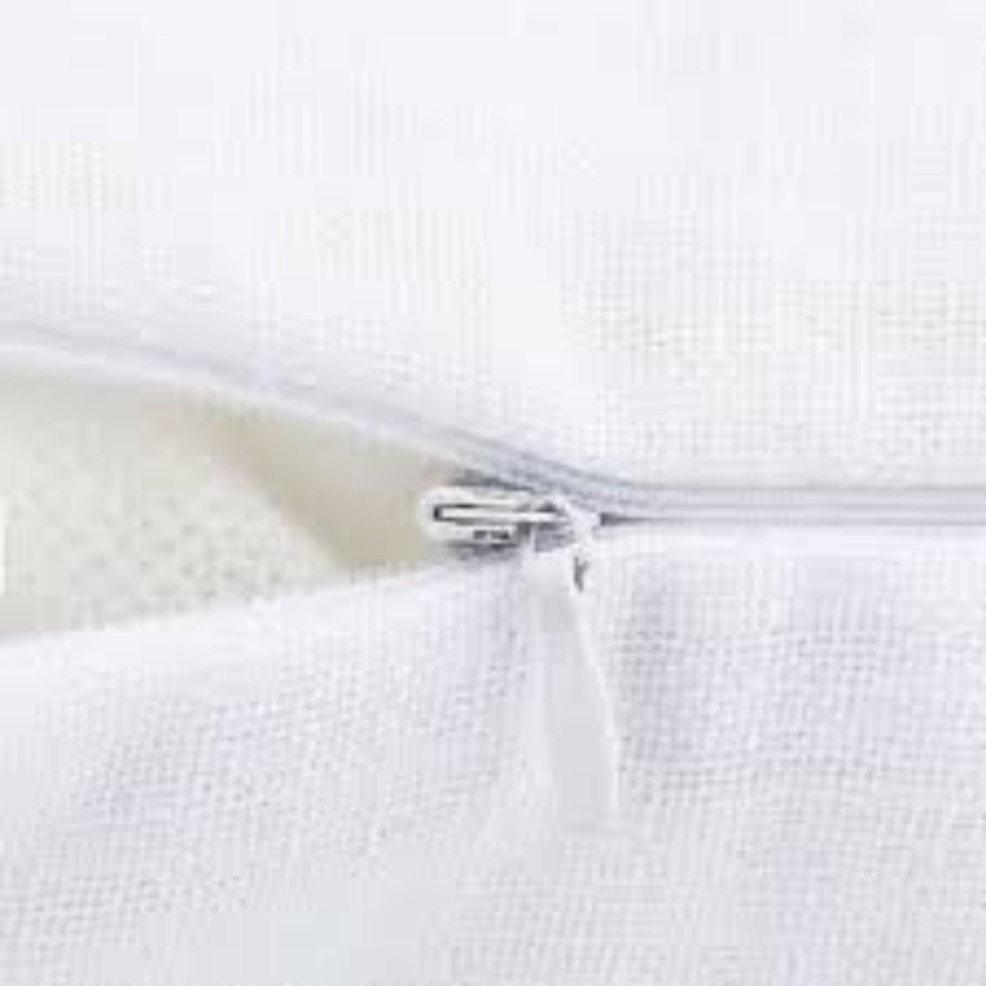 White Square Throw Pillow with Zipper