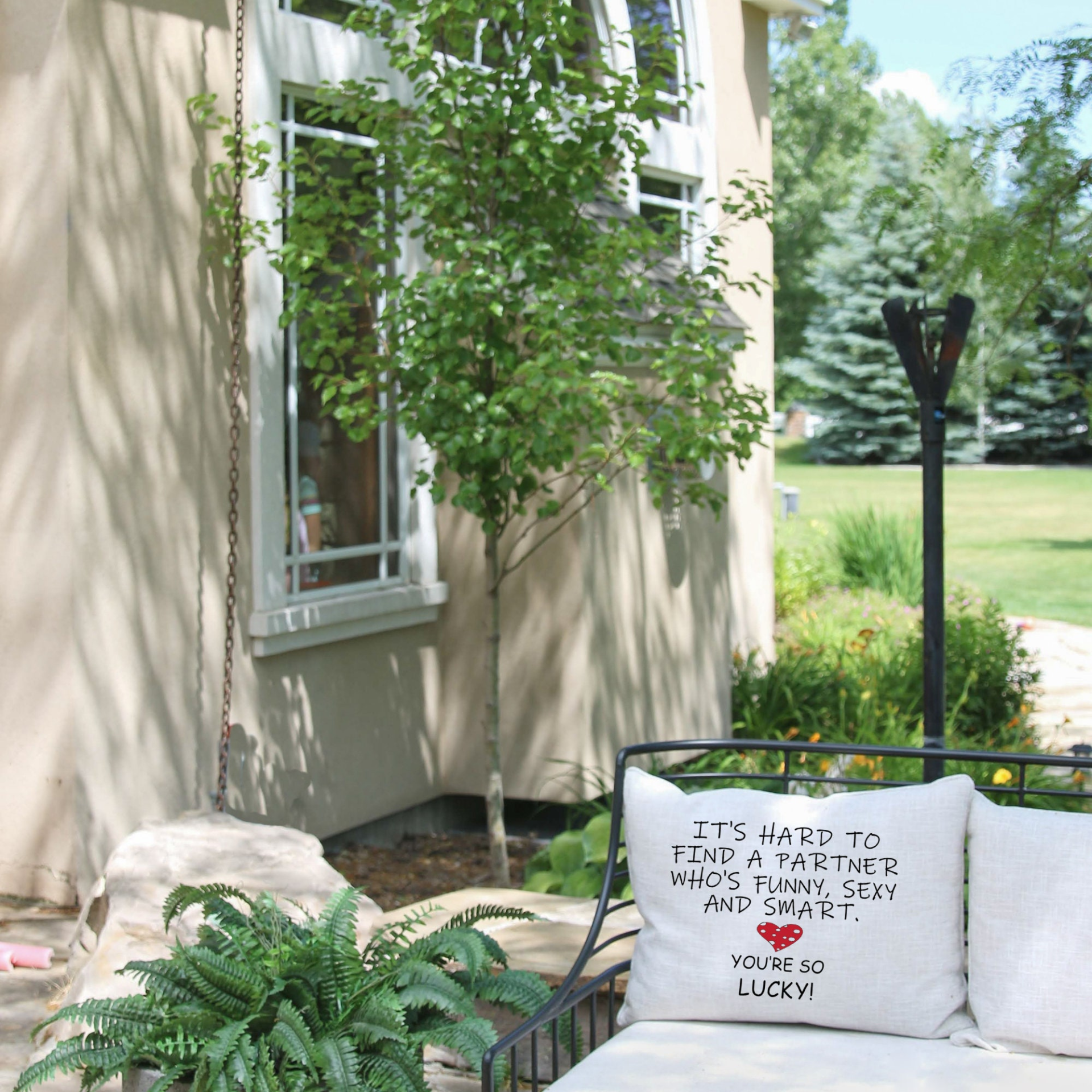 Large Grey Funny Quote Pillow Cover for Valentine’s Day