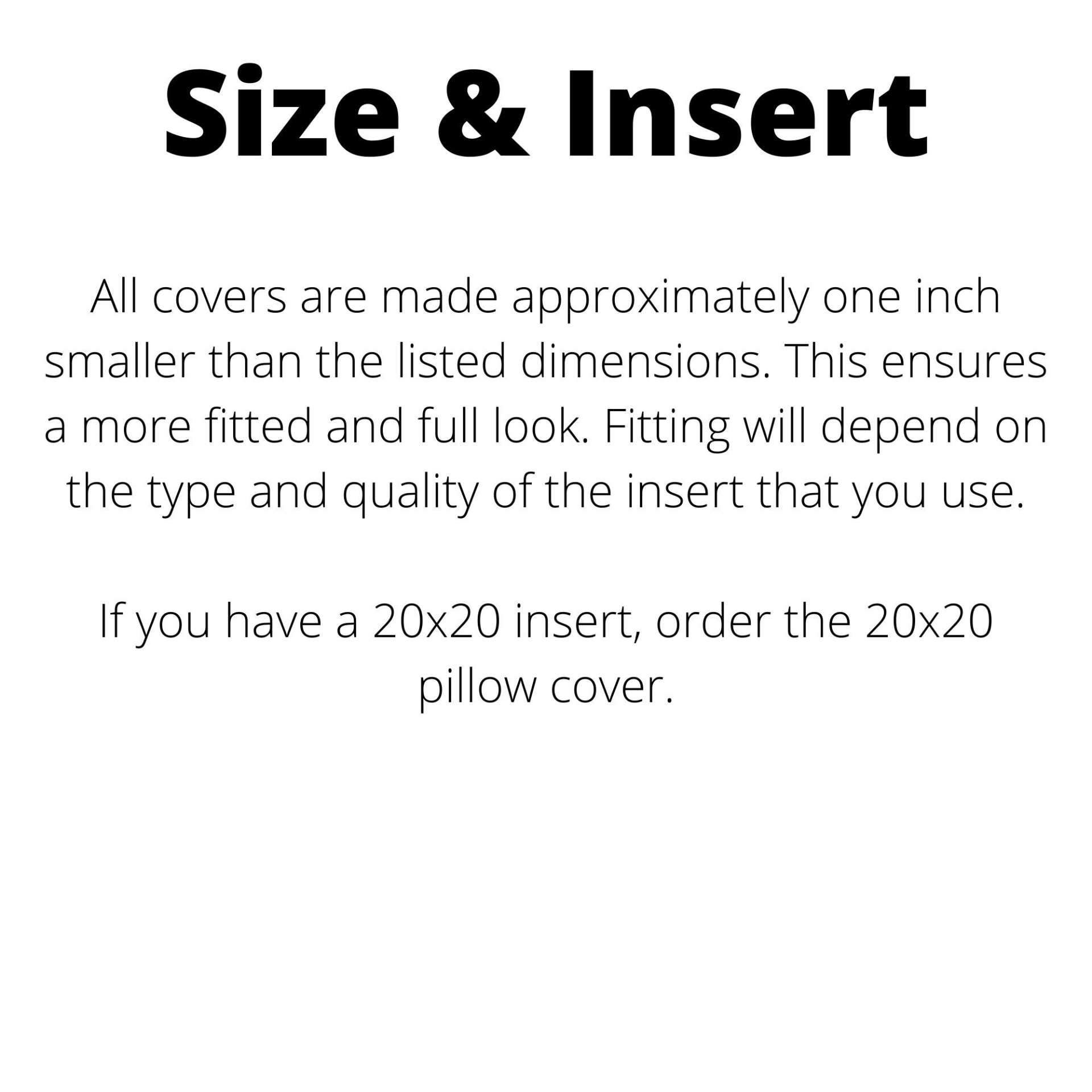 Size and Insert