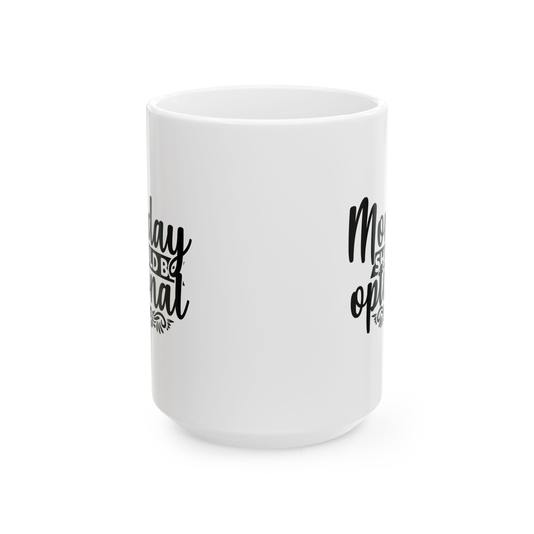 Taza de café sarcástica, cita divertida, el lunes debería ser opcional