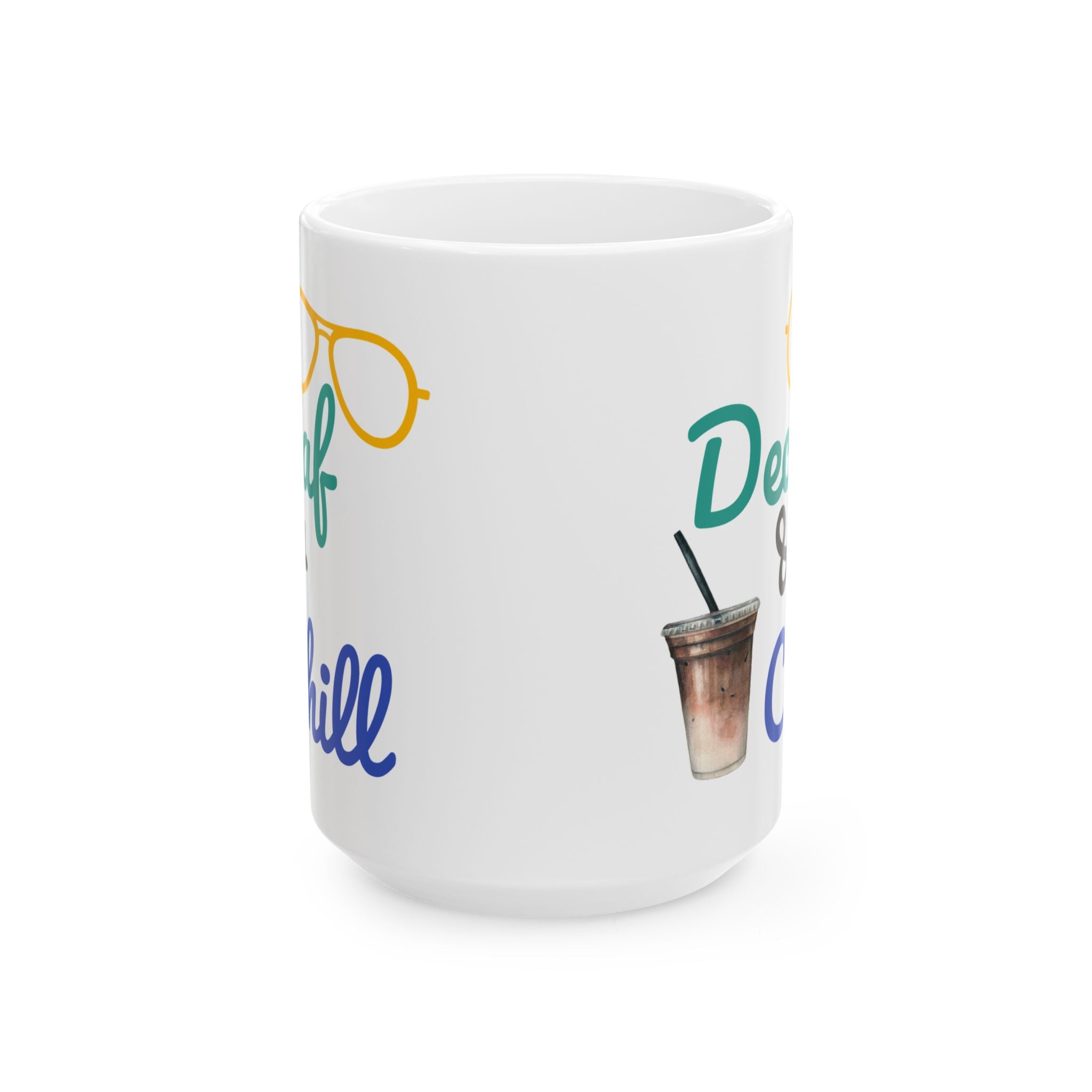 Taza de cerámica descafeinada y refrescante con cita divertida para los amantes del café