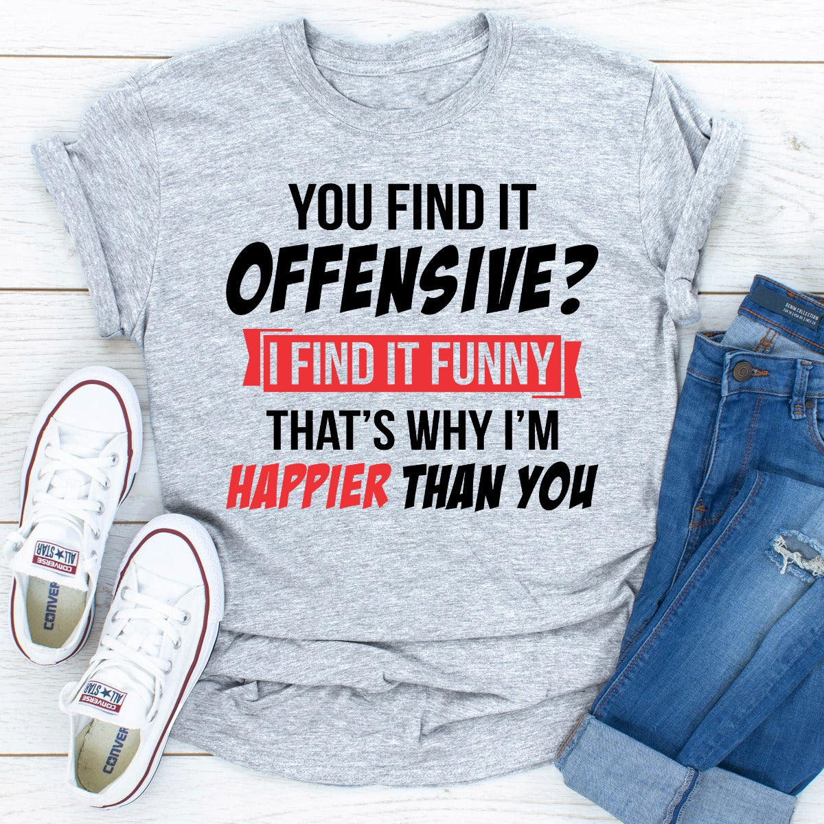 Sport Grey Offensive T-Shirt with Funny Saying