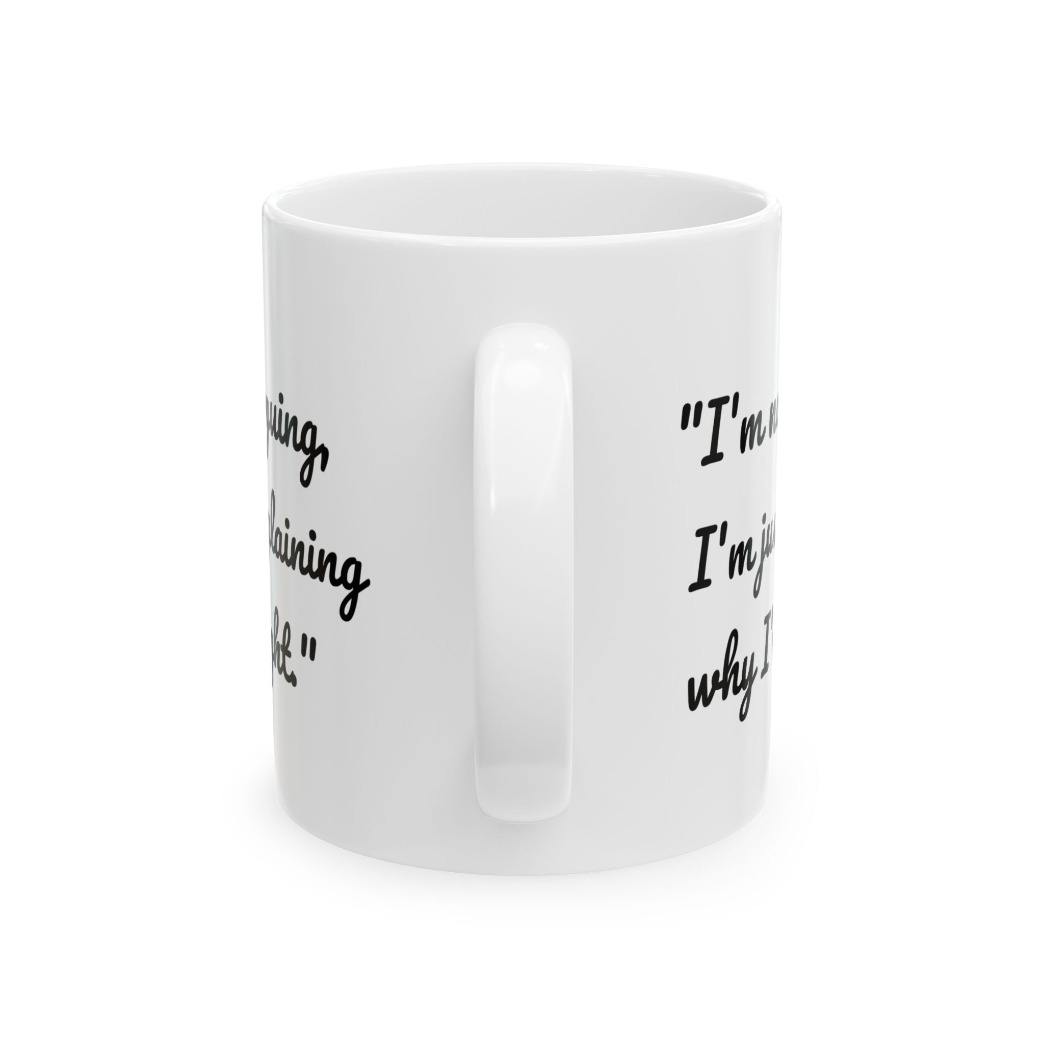Idea de regalo para tazas sarcásticas: taza con explicación correcta