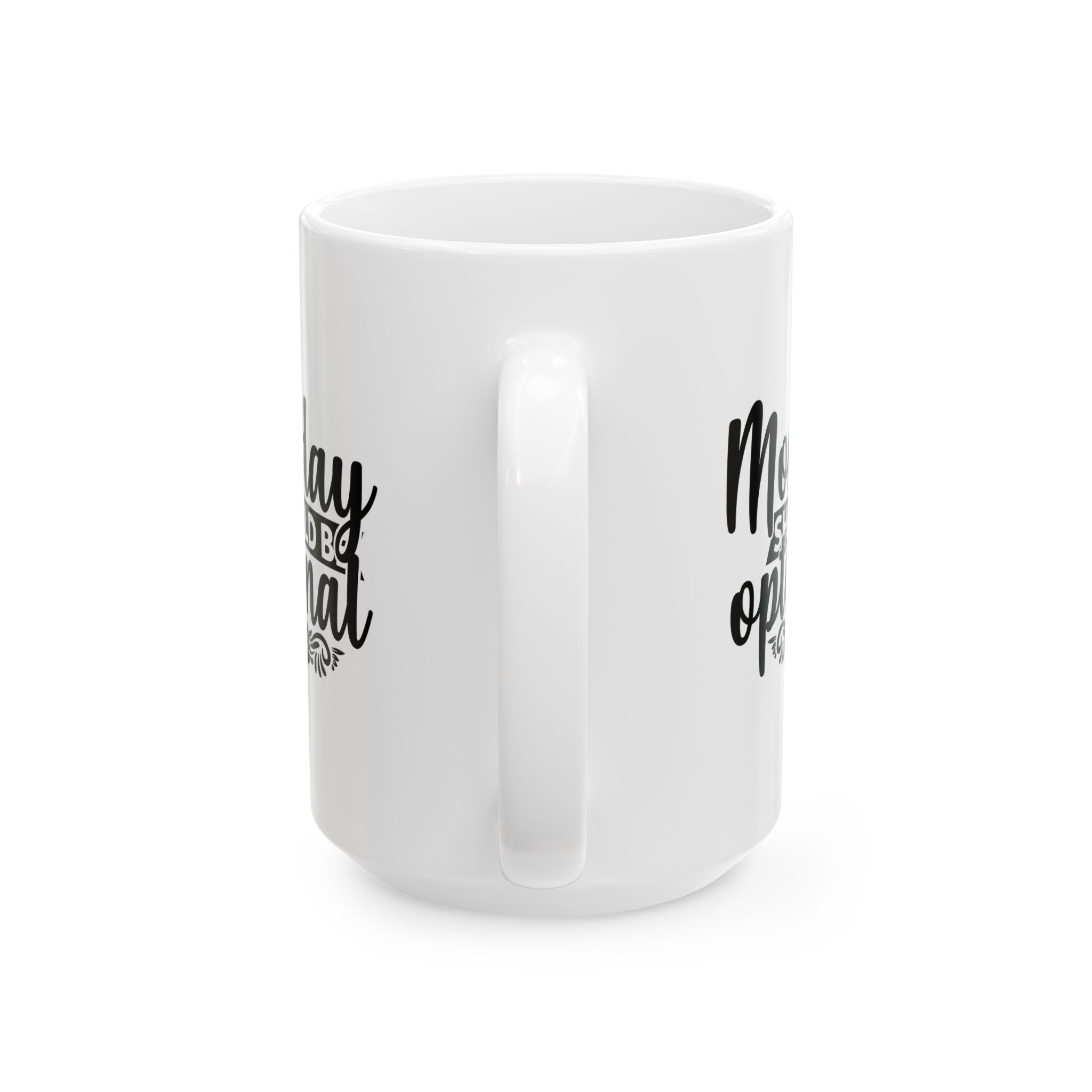 Taza de café sarcástica, cita divertida, el lunes debería ser opcional