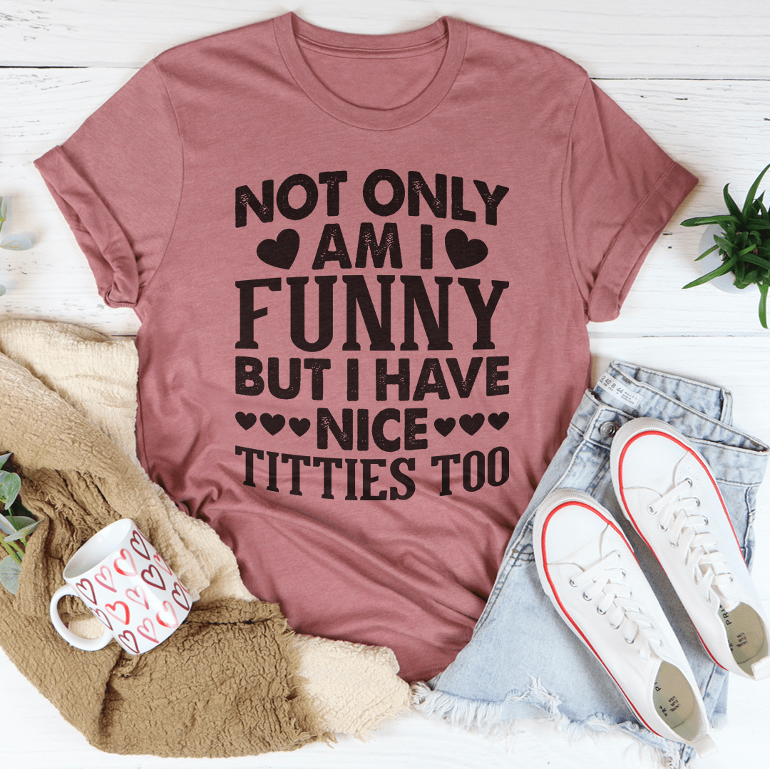 Mauve Tee with Hilarious Sayings