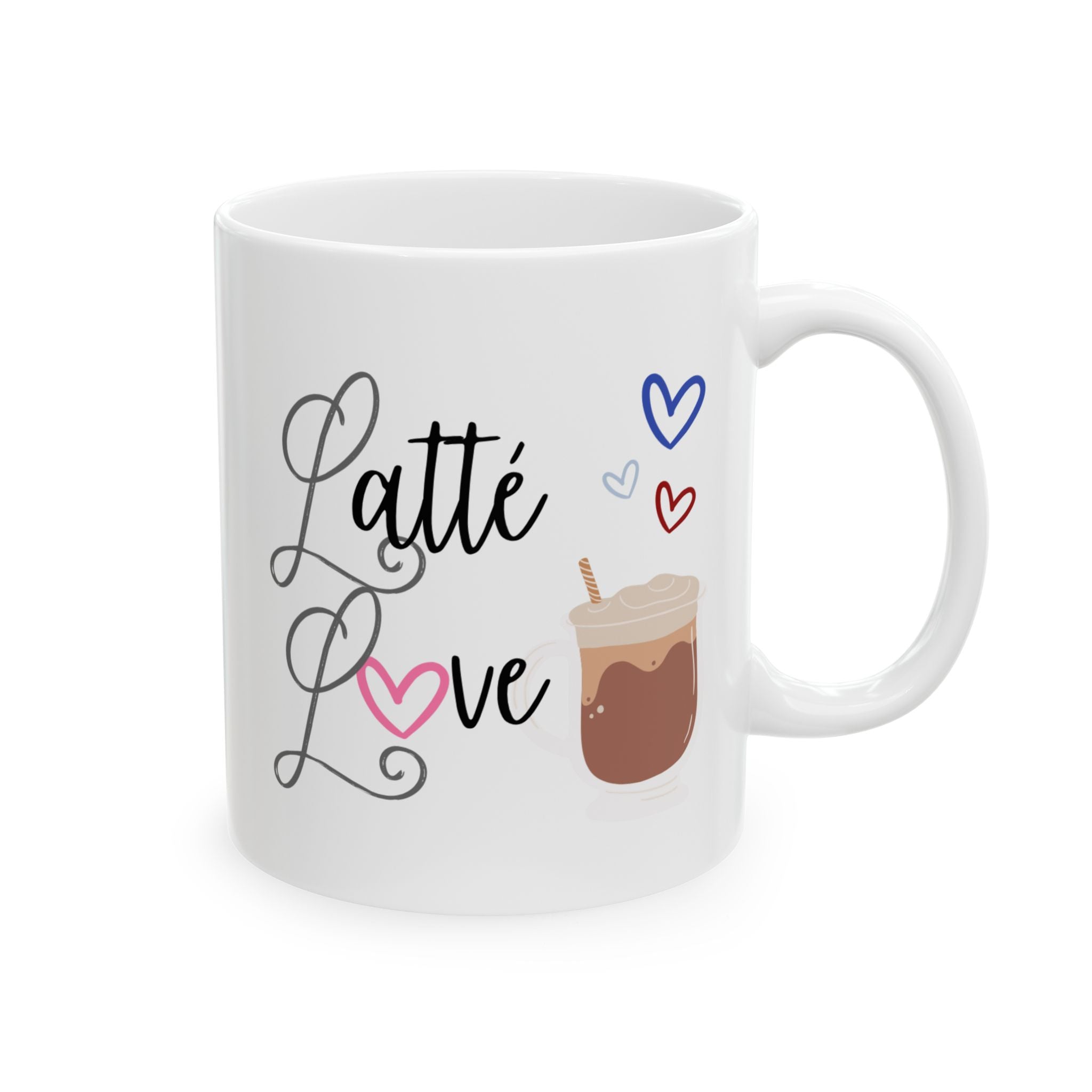 Mug - Latté Love Ceramic Coffee Mug (11oz, 15oz)