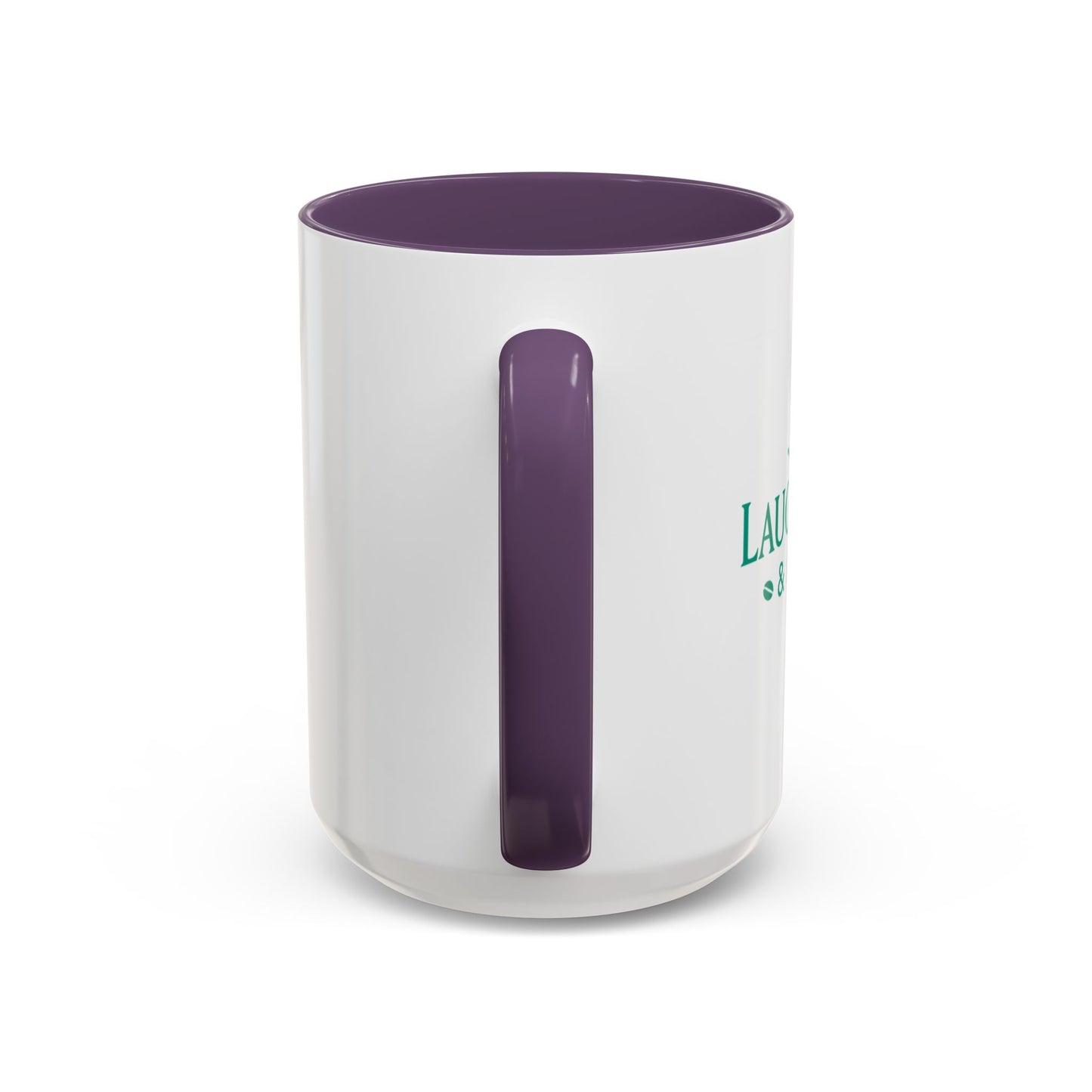 Clear container with purple handle and interior on a white background