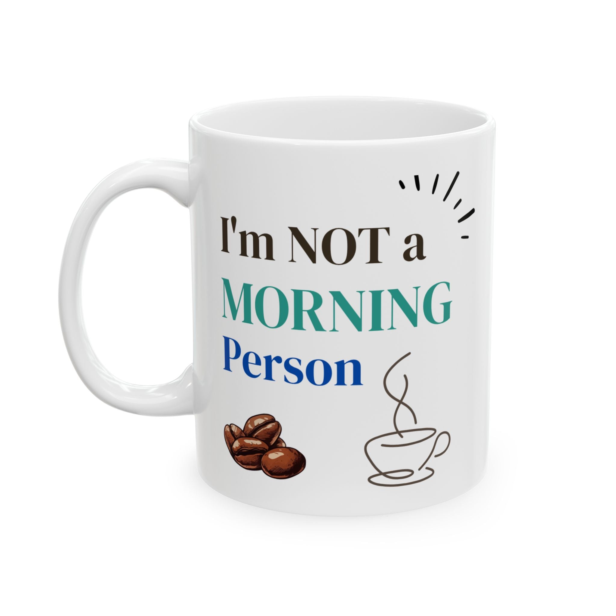 Taza de café divertida - "No soy madrugador" - 325 ml y 430 ml