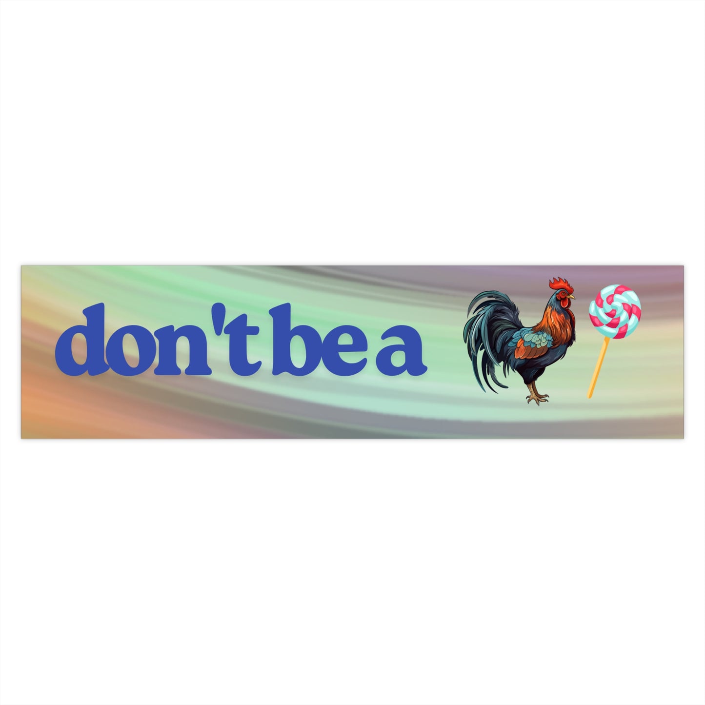 Rooster Sucker Bumper Sticker, Colorful Bumper Stickers