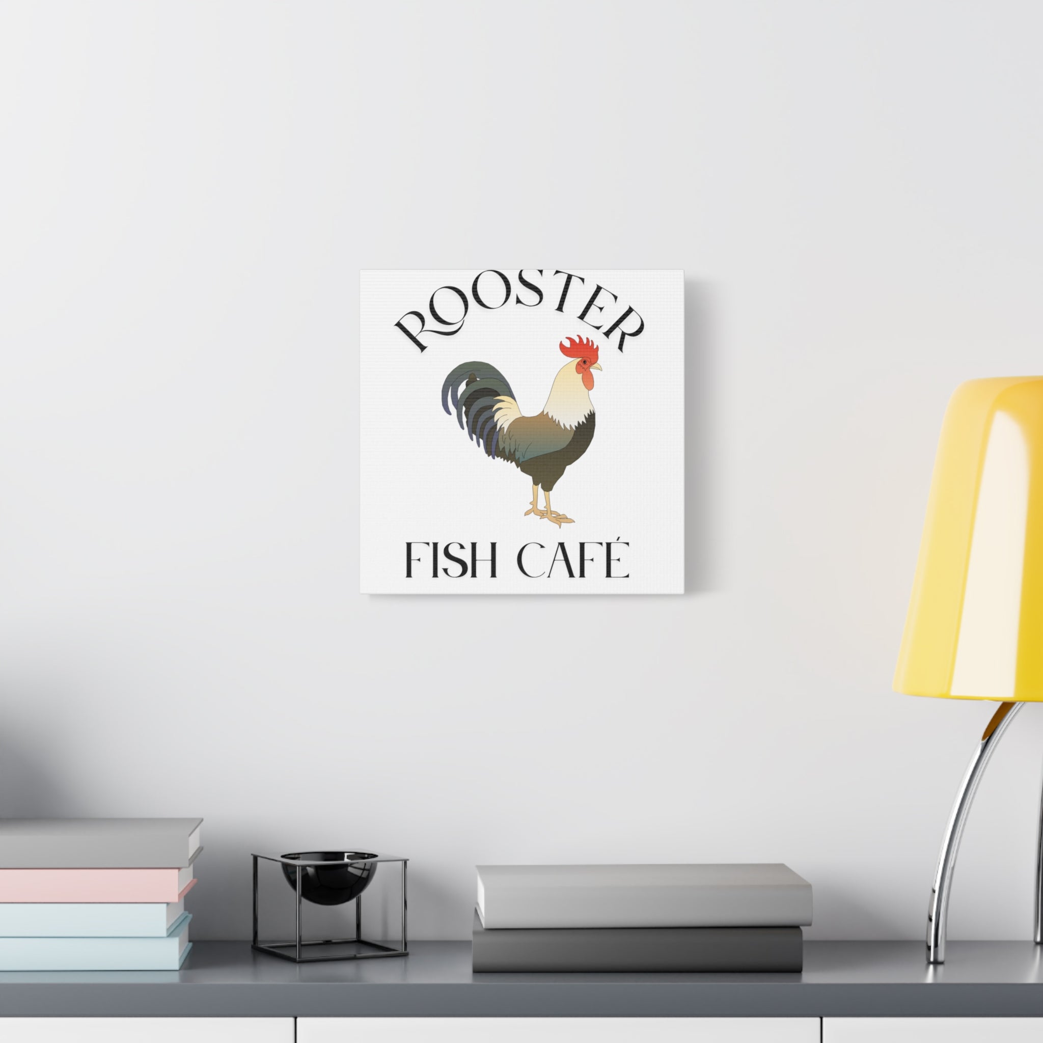 Rooster Café Wall Art - Matte Canvas Print, 1.25"