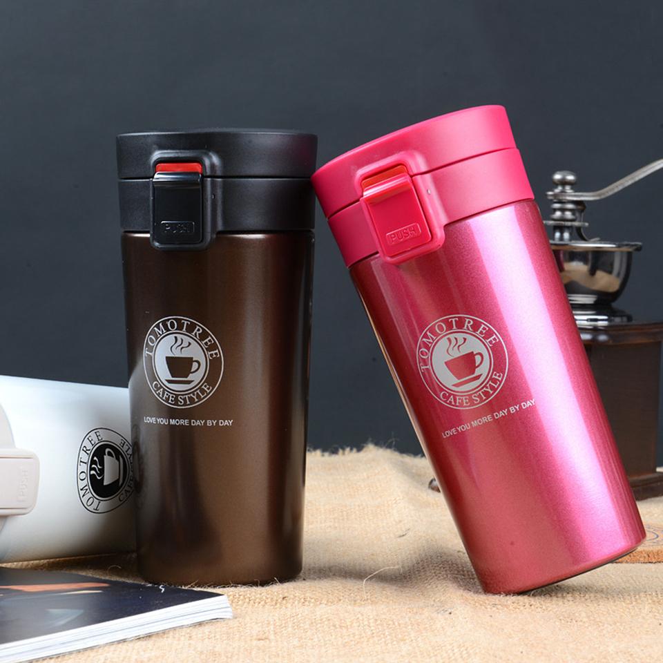 Stainless Steel Tumbler Coffee Mugs 380ml Thermos Insulated Water Bottle Travel  Mug