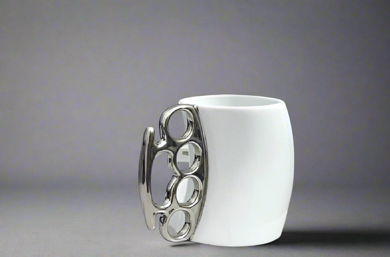 Funny boxing coffee mug, 14oz white ceramic coffee cup