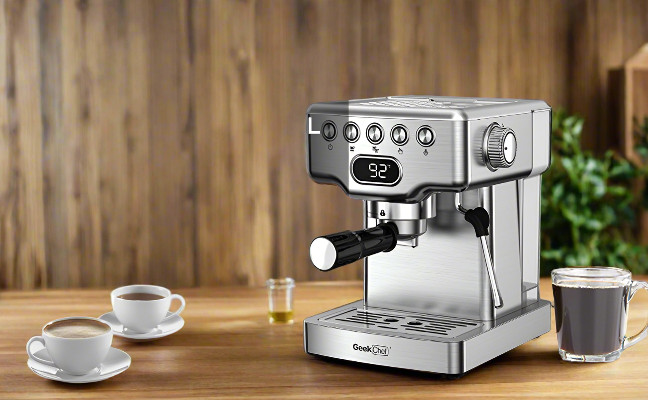 Stainless Steel 20 Bar Espresso Machine for Coffee Lovers.