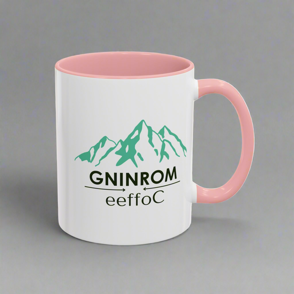 Mountain Adventure Accent Coffee Mug - Unique Gift for Hikers & Coffee Enthusiasts