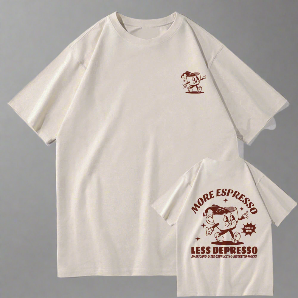 More Espresso Less Depression T-shirt Ancient Pattern Men And Women