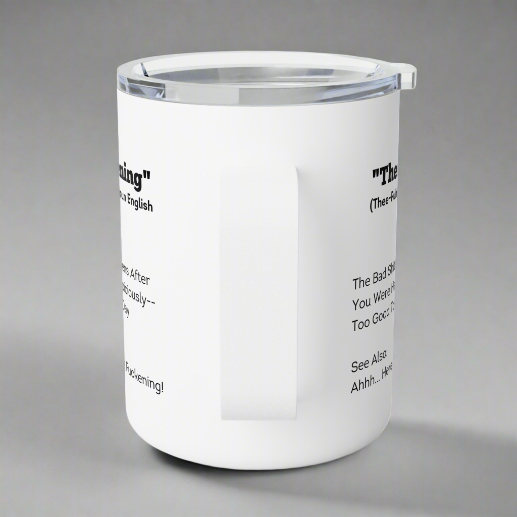 10oz White Coffee Cup, Insulated Mug for Coffee Enthusiasts