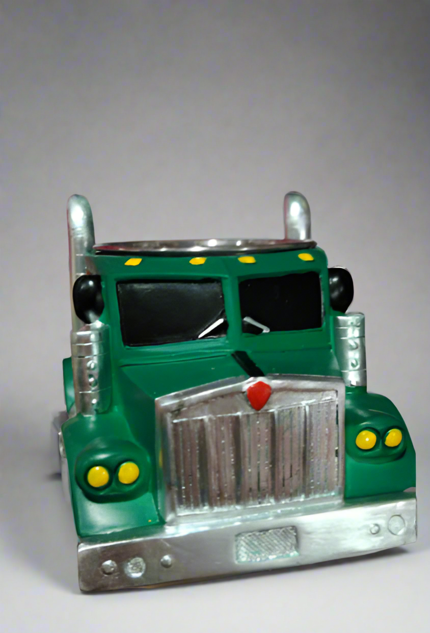 Semi-Truck Coffee Mug, Green Semi-Truck Coffee Mug for truck drivers and coffee lovers