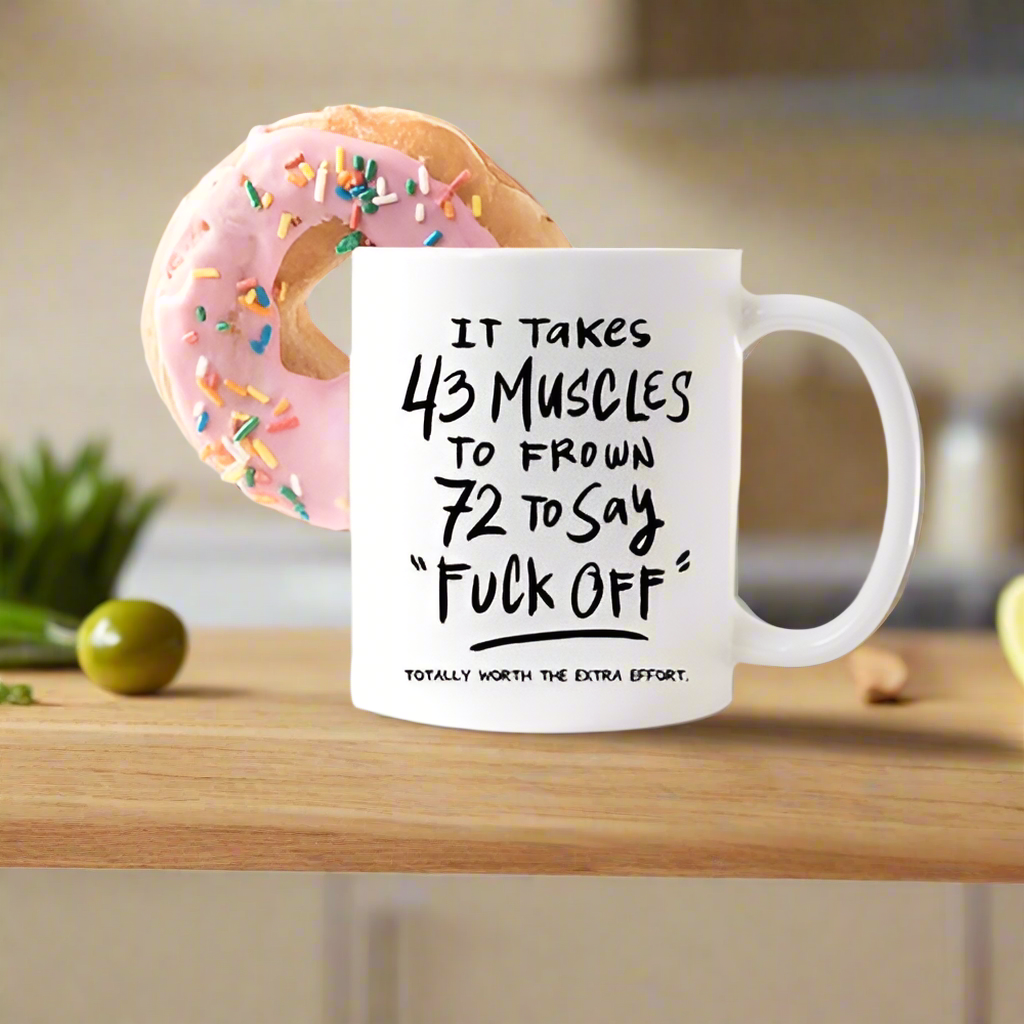 11oz White Ceramic Coffee Cup with Funny Quote