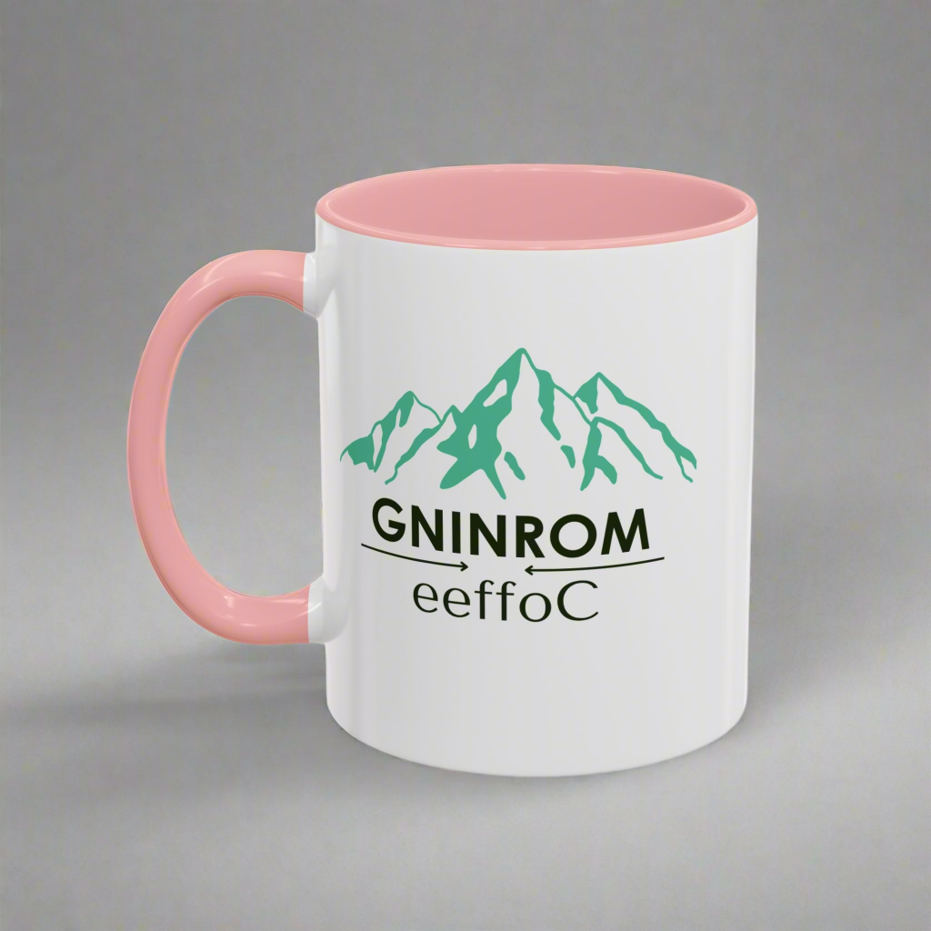 Mountain Adventure Accent Coffee Mug - Unique Gift for Hikers & Coffee Enthusiasts
