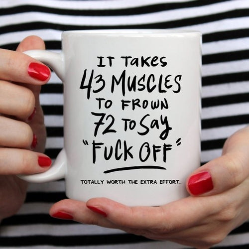 White Ceramic 11oz Mug, Funny Quote Mug