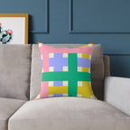 Colorful Square Poly Canvas Pillow
