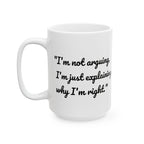 Idea de regalo para tazas sarcásticas: taza con explicación correcta