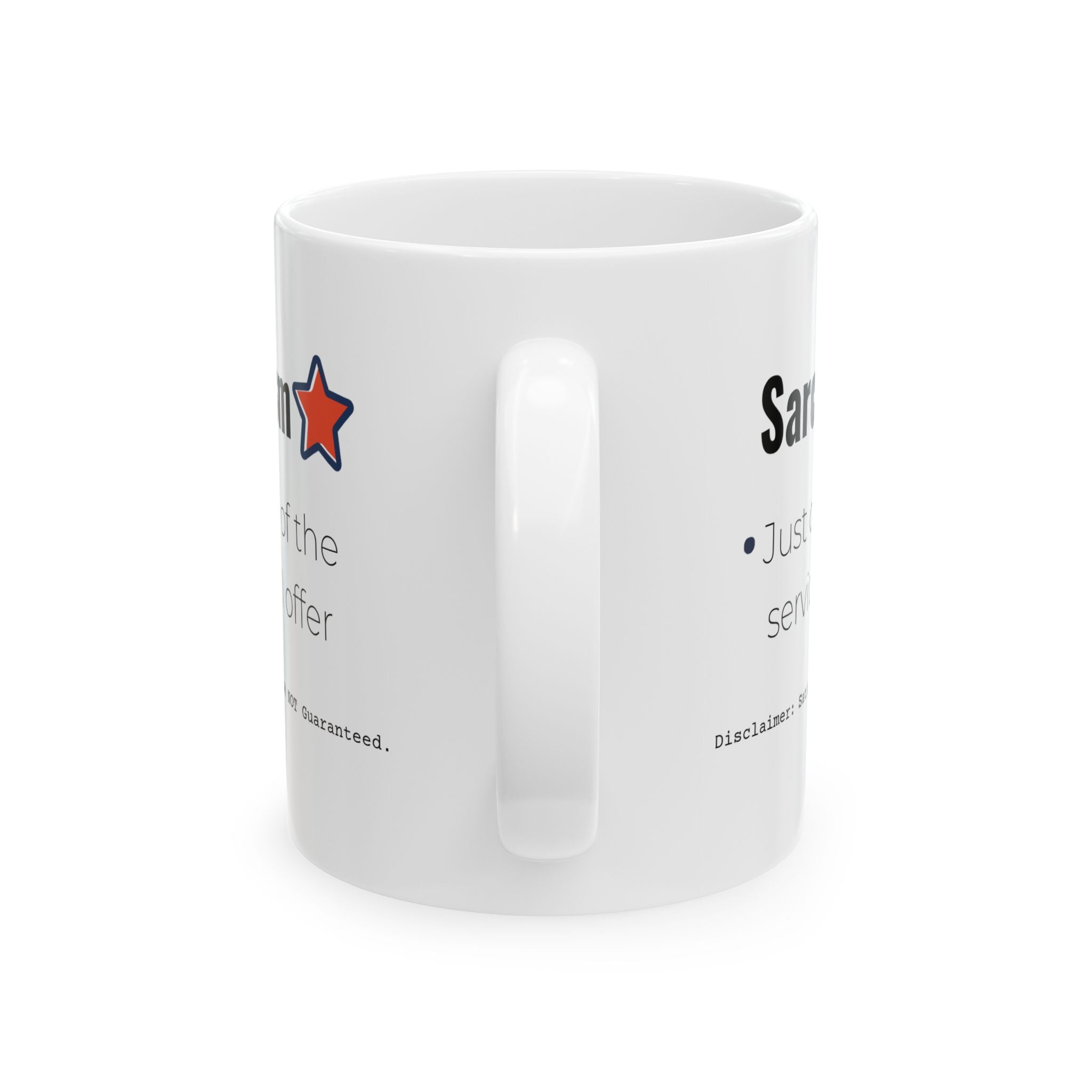 Taza de cerámica con sarcasmo divertido