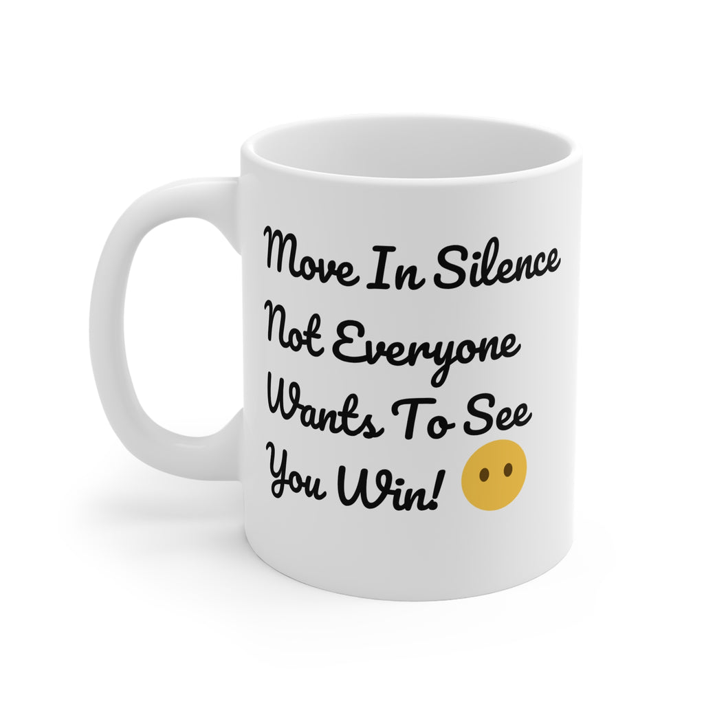 Taza de café inspiradora - Muévete en silencio, regalo motivacional