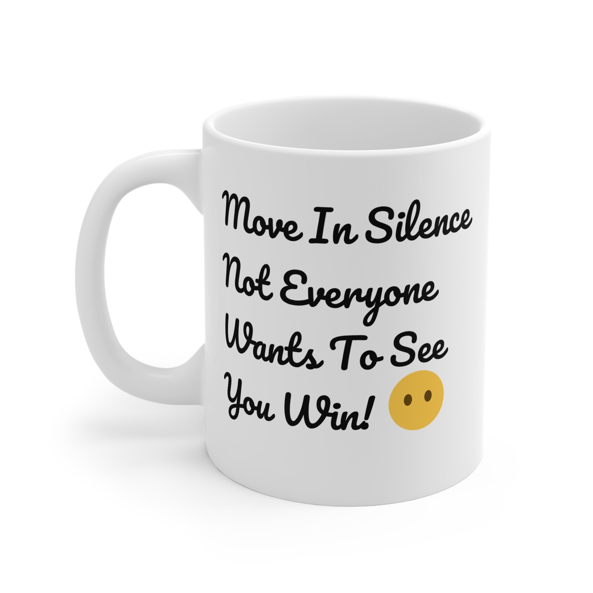 Taza de café inspiradora - Muévete en silencio, regalo motivacional