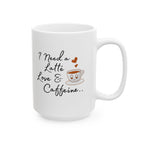 Linda taza de cerámica para amantes del café, regalo para amigos, taza divertida, amor por la cafeína, bebida personalizada, ¡perfecta para cada ocasión!