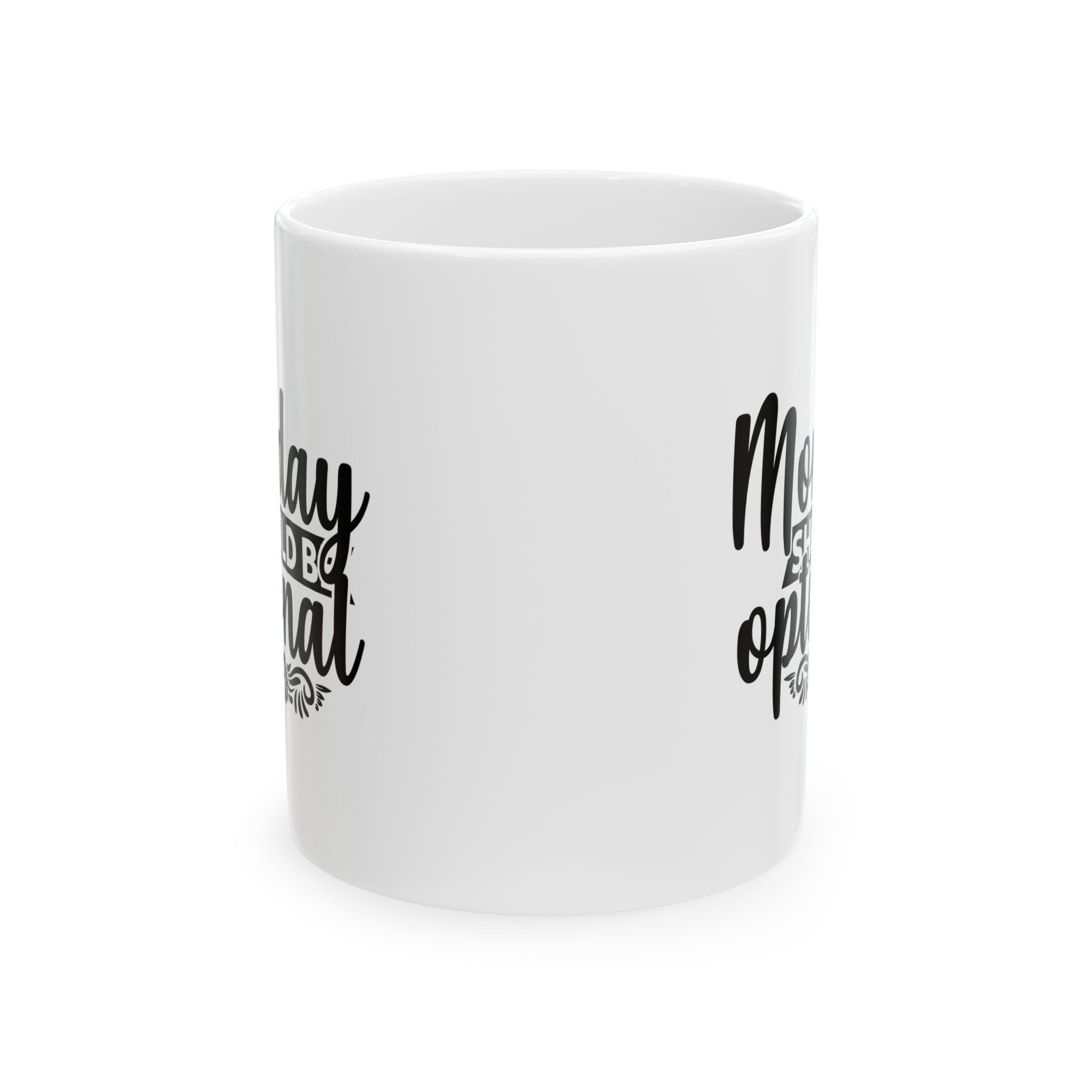 Taza de café sarcástica, cita divertida, el lunes debería ser opcional