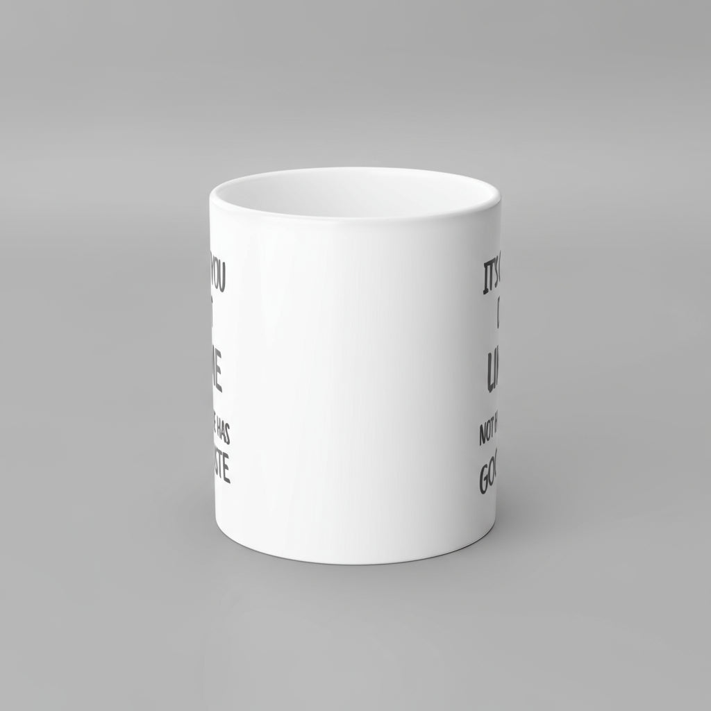 11oz White Ceramic Coffee Mug with humorous Quote for coffee lovers color-changing.