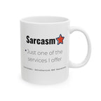 Taza de cerámica con sarcasmo divertido