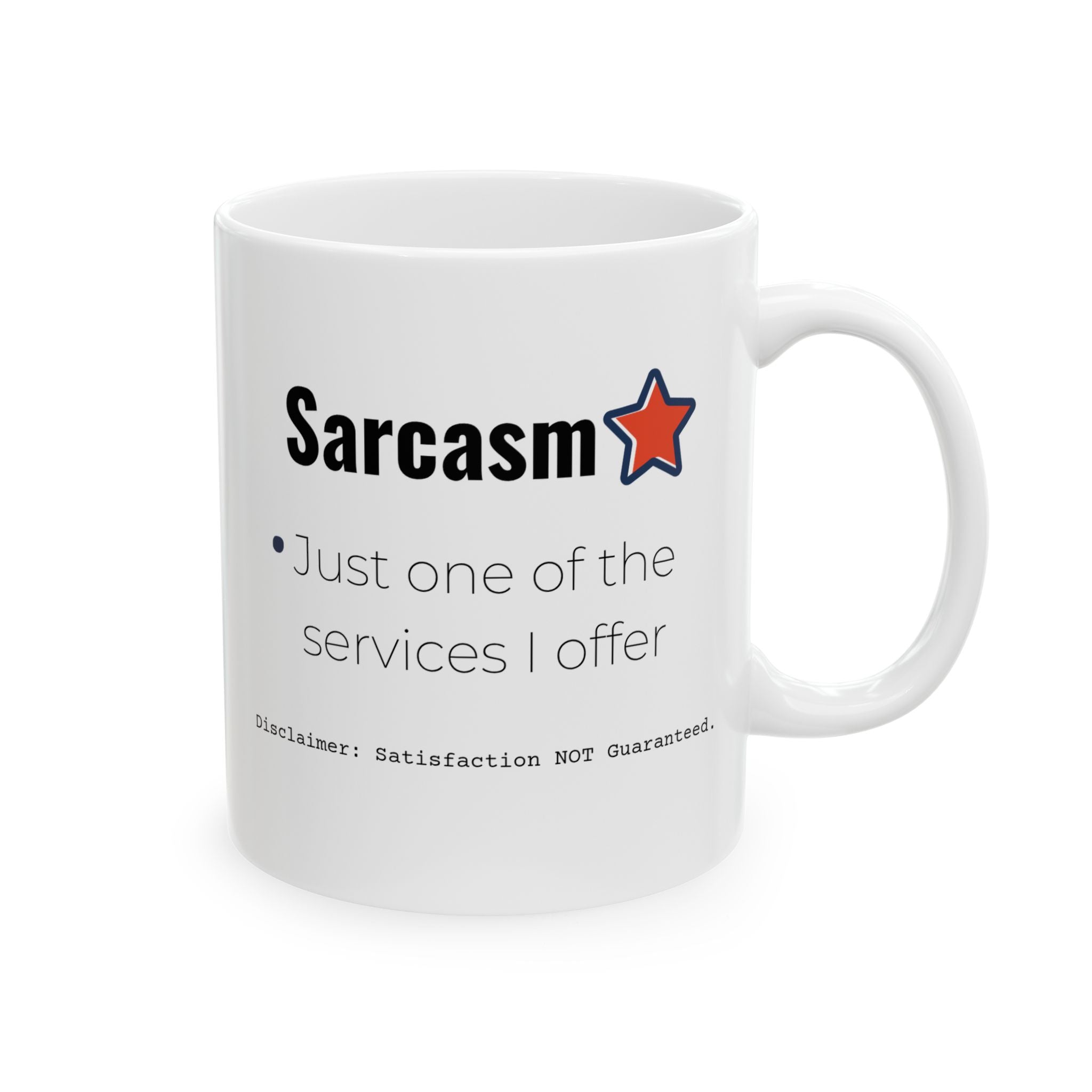 Taza de cerámica con sarcasmo divertido
