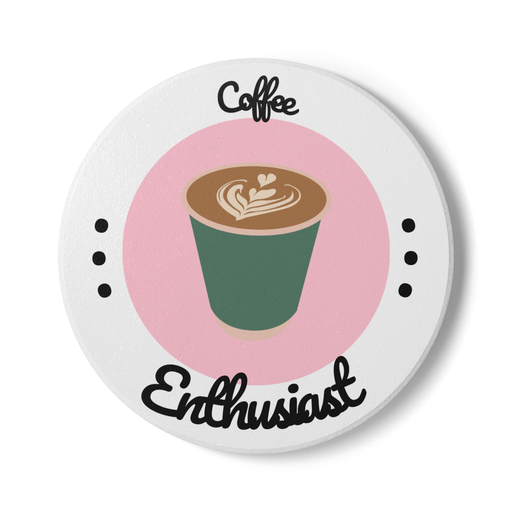 Coffee Enthusiast Ceramic Coaster - Coffee Cup Coaster for Home Decor