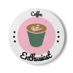 Coffee Enthusiast Ceramic Coaster - Coffee Cup Coaster for Home Decor
