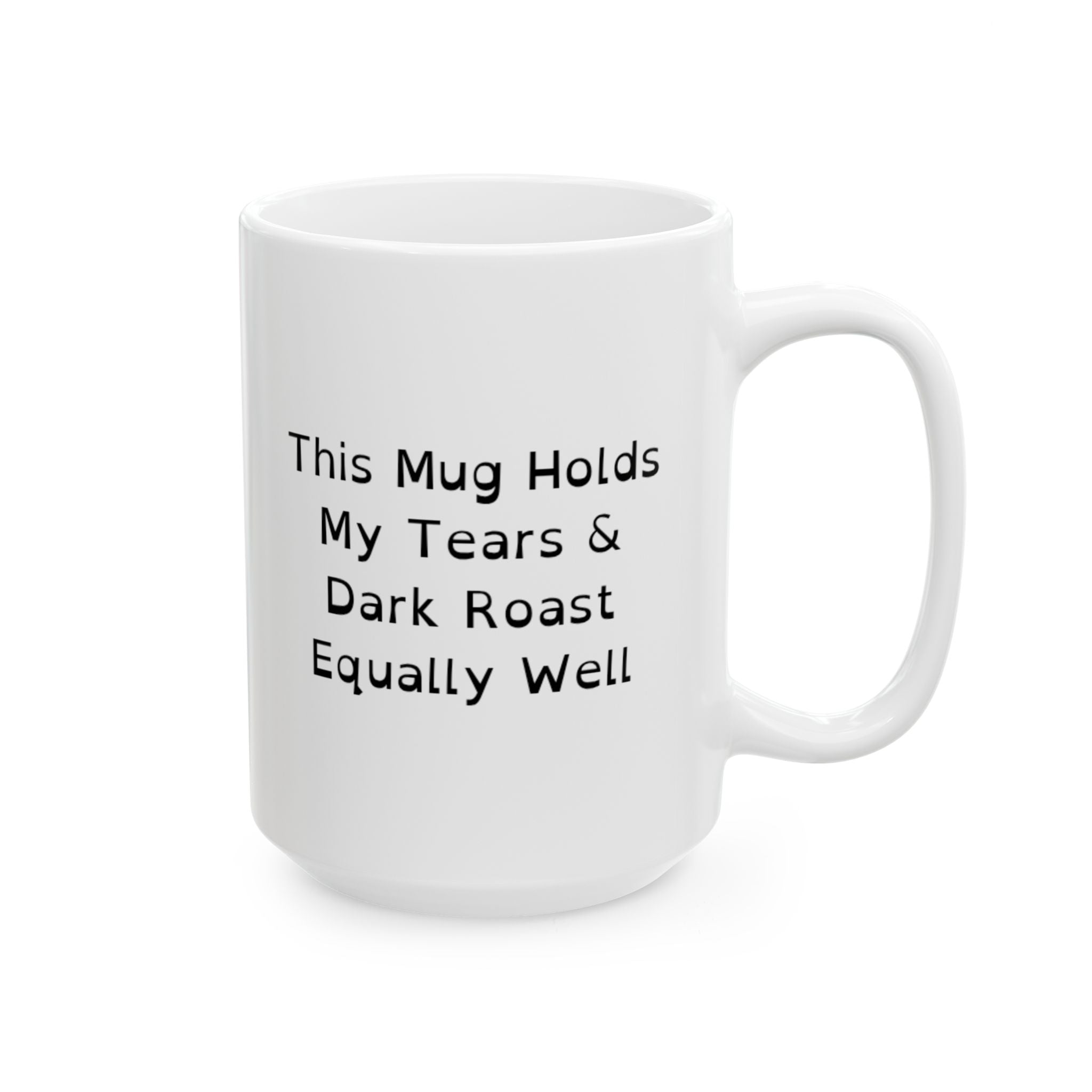 Taza de cerámica divertida: ideal para café y tostadas con humor negro.