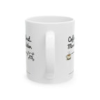 Taza de regalo única con descargo de responsabilidad para los amantes del café.