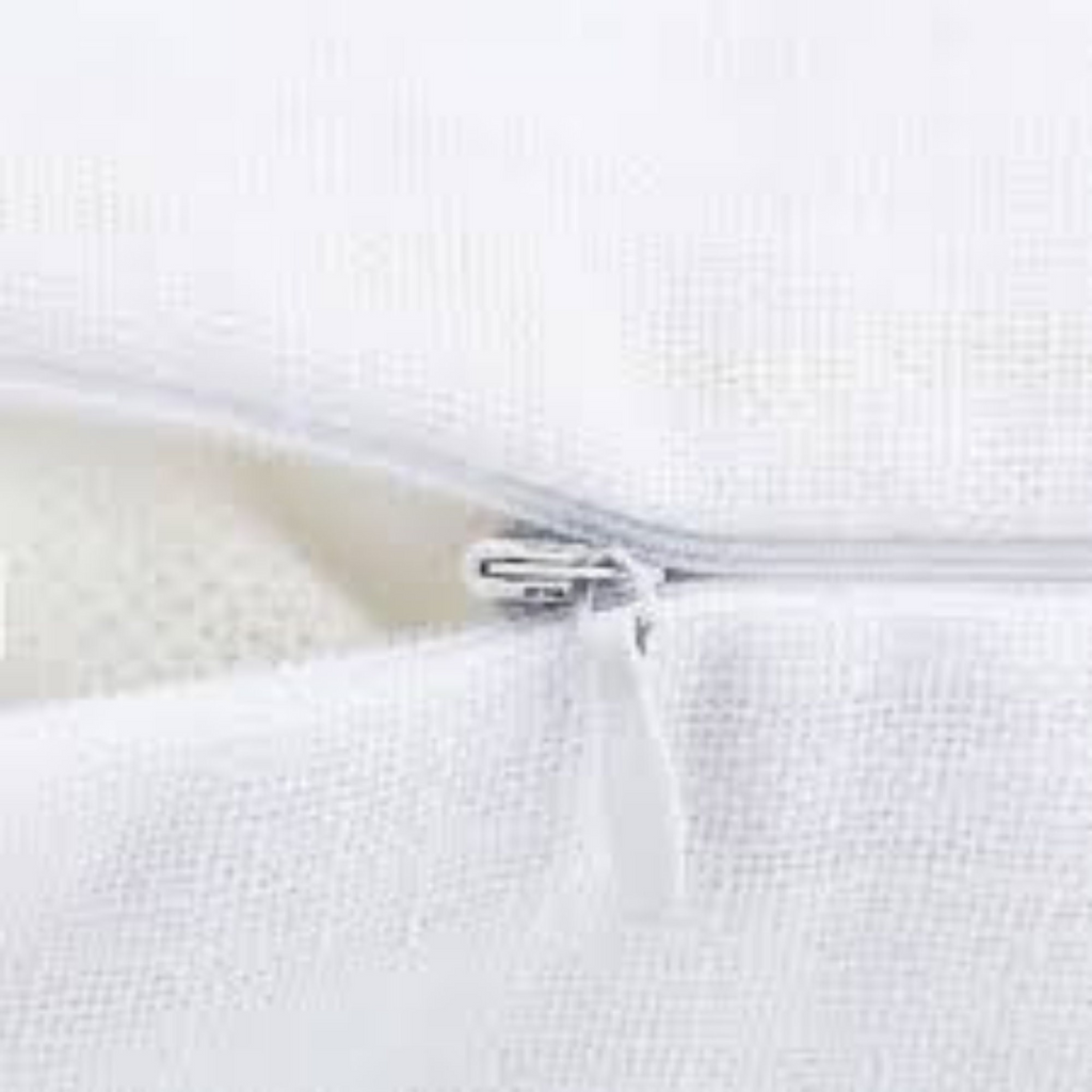 White Square Throw Pillow with Zipper