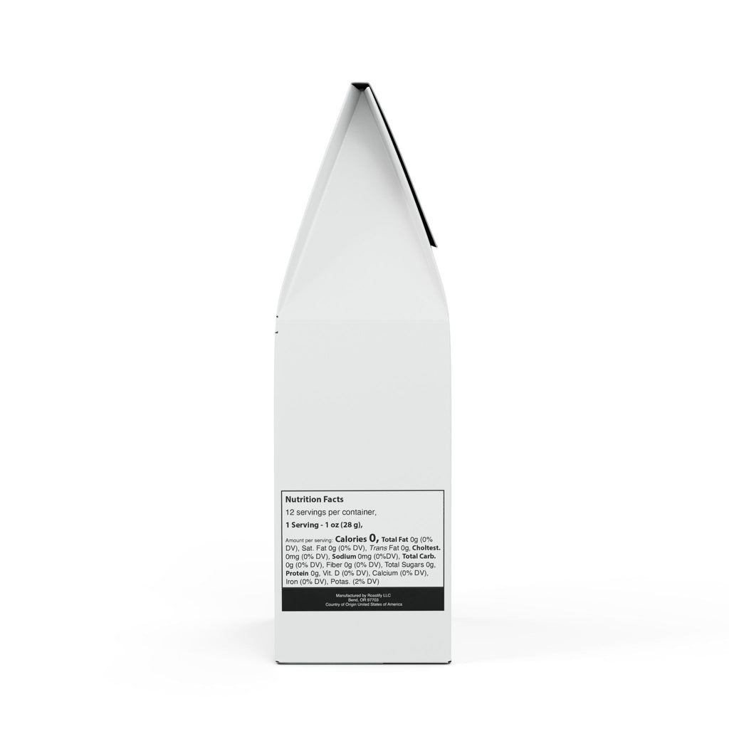 Product packaging with nutritional information on a white background