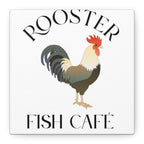 Rooster Café Wall Art - Matte Canvas Print, 1.25"