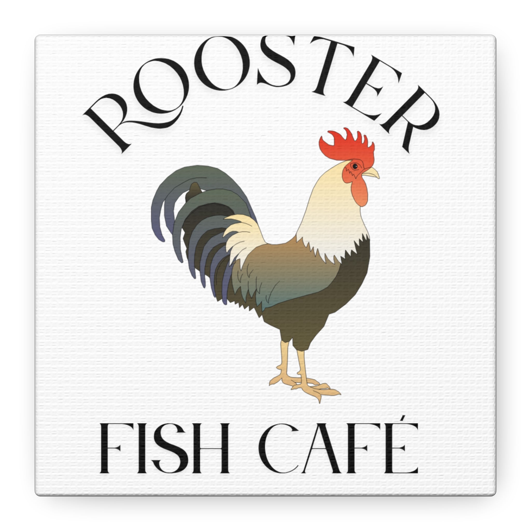 Rooster Café Wall Art - Matte Canvas Print, 1.25"