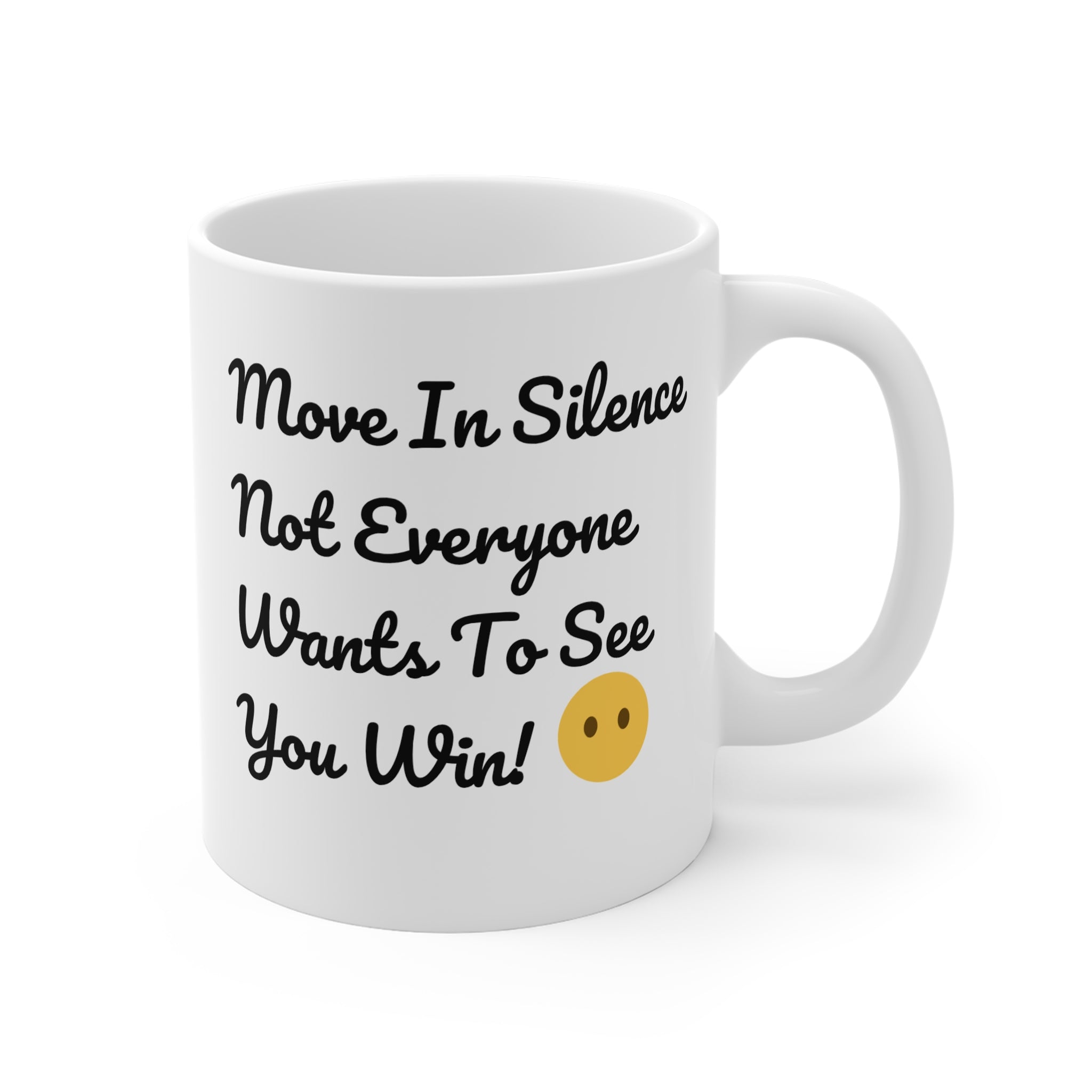 Taza de café inspiradora - Muévete en silencio, regalo motivacional