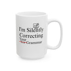 Taza de oficina peculiar: corrigiendo la gramática en silencio