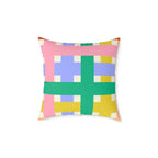 Colorful Square Poly Canvas Pillow