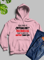 Pink Offensive Quote Hoodie