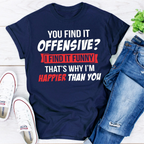 Navy Blue Offensive T-Shirt with Funny Sayings