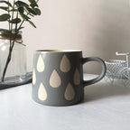 Ceramic Coffee Mug Gifts with design, Grey Coffee Lovers Gift 